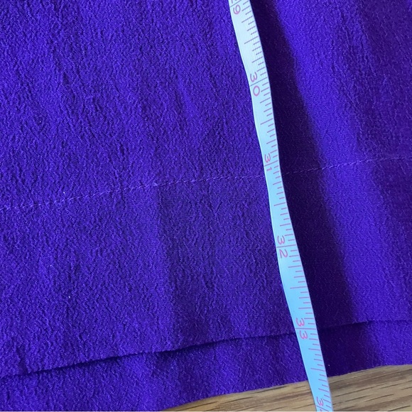 Diane Von Furstenberg Parlian Shift Tunic Long Sleeve Tassel Mini Dress Purple - Picture 8 of 11